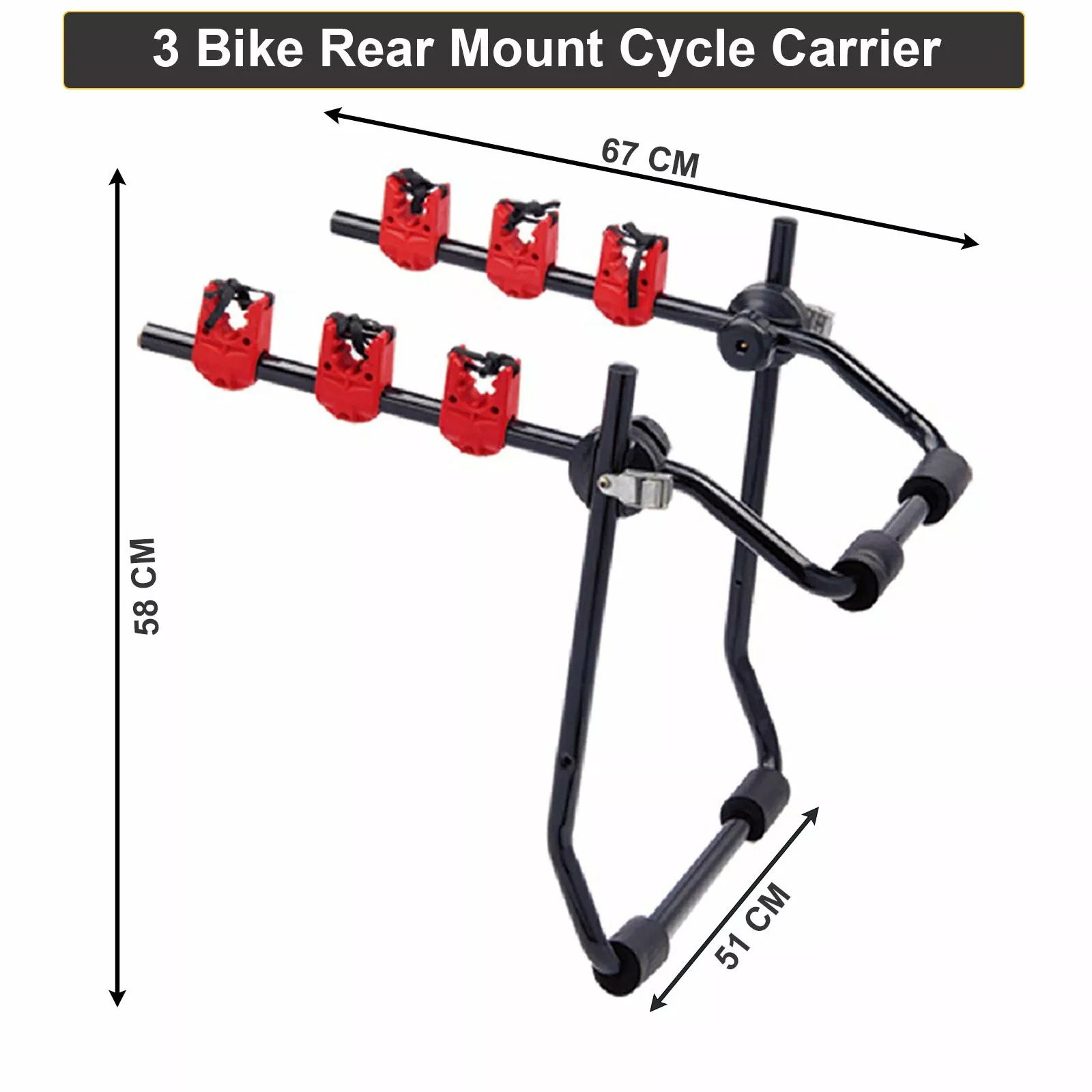 3 bike rack car dimensions