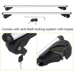 aluminium roof bars car anti theft locking keys