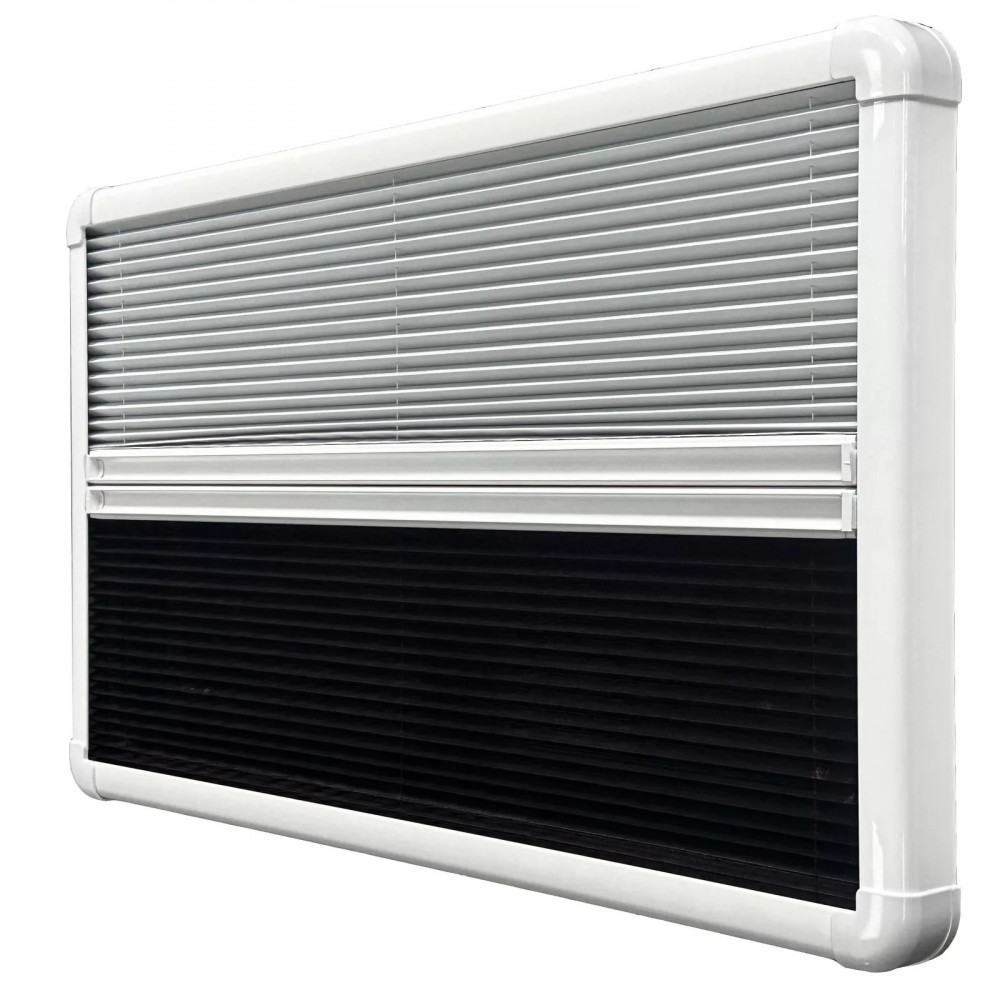 universal sliding campervan window built in blind half fly net