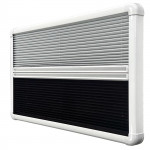 universal sliding campervan window built in blind half fly net