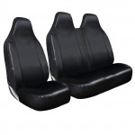 2+1 Black Leather Look Van Seat Covers