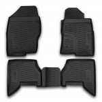 3D Rubber Tray Floor Mats Tailored for Nissan Pathfinder 10-15