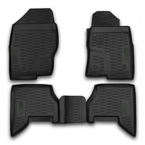 3D Rubber Tray Floor Mats Tailored for Nissan Pathfinder 10-15