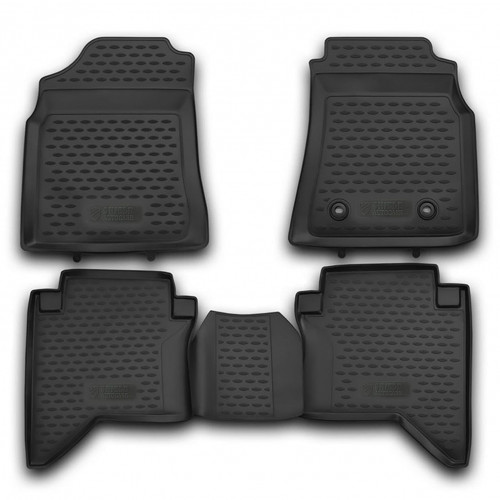 3D Rubber Tray Floor Mats Tailored for Toyota Hilux Double cab 2008->ON