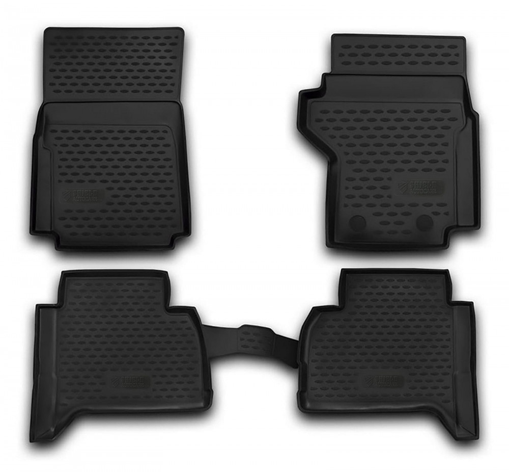 3D Rubber Tray Floor Mats Tailored for VolksWagen Amarok Double Cab 2010->on