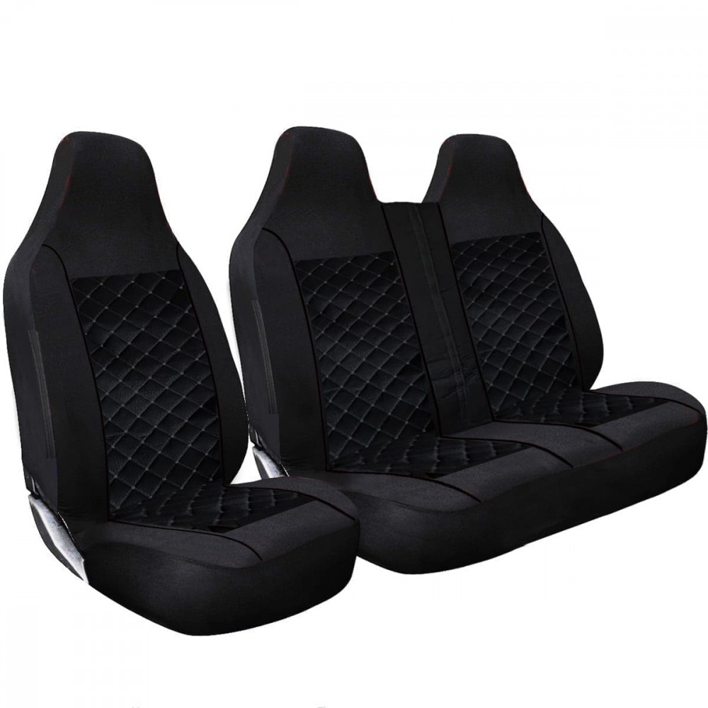 2+1 Piping Square Quilting Van Seat Covers