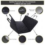 Heavy Duty Universal 3in1 Rear Seat, Quilted Pet Hammock Boot Liner