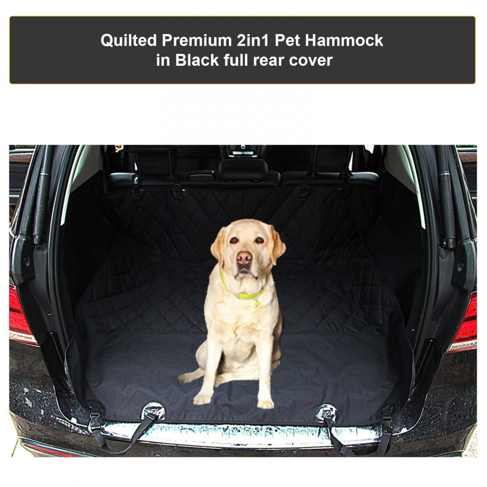 Heavy Duty Universal 3in1 Rear Seat, Quilted Pet Hammock Boot Liner