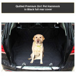 Heavy Duty Universal 3in1 Rear Seat, Quilted Pet Hammock Boot Liner