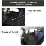 Heavy Duty Universal 3in1 Rear Seat, Quilted Pet Hammock Boot Liner