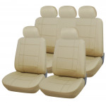 Real Leather Look 9pc Full Car Seat Cover Set