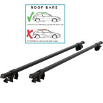 Universal Steel Roof Bars - Anti Theft 135cm