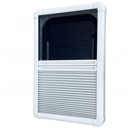 Top Hinged Round Edged Cassette Camper Window with Black out Blinds and ...