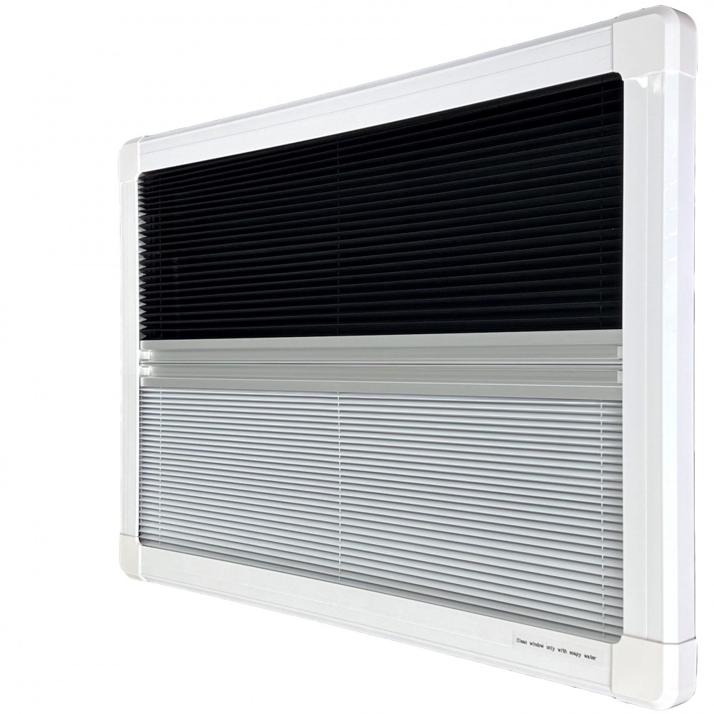 Top Hinged Cassette Camper Window with Black out Blinds and Fly Net Screens