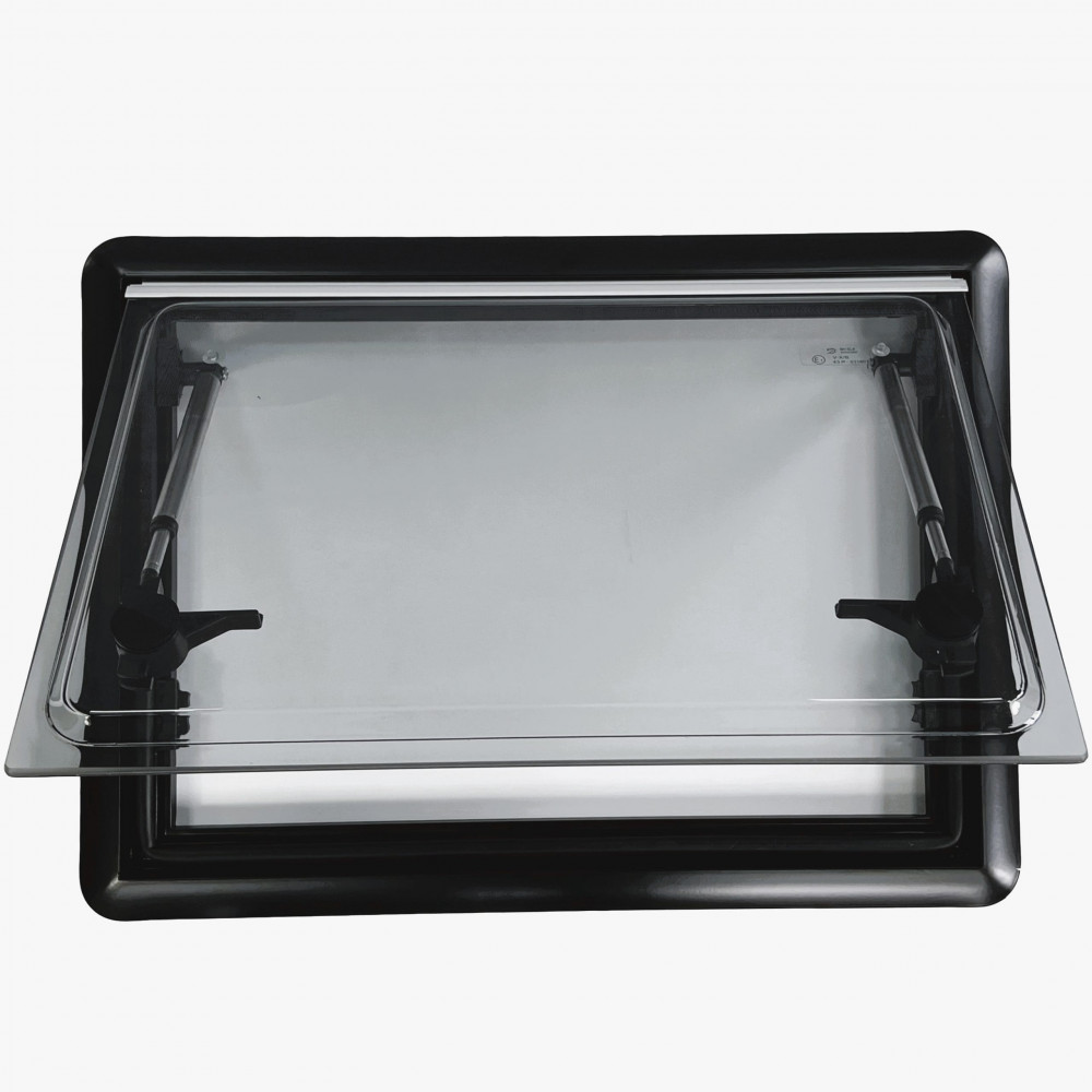 Top Hinged Cassette Camper Window with Black out Blinds and Fly Net Screens