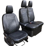 Ford Transit Custom 2013-ON Tailored Diamond Quilted Leather Seat Covers