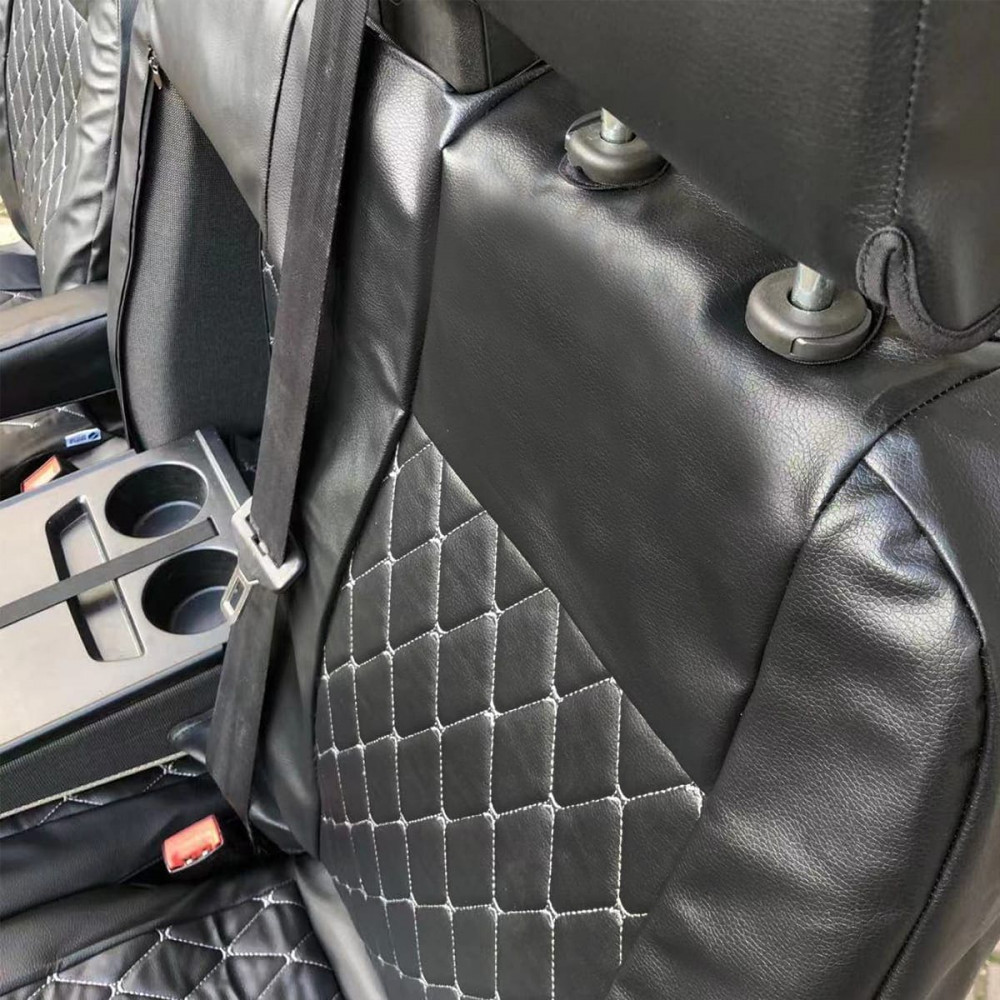 Ford Transit Custom 2013-ON Tailored Diamond Quilted Leather Seat Covers