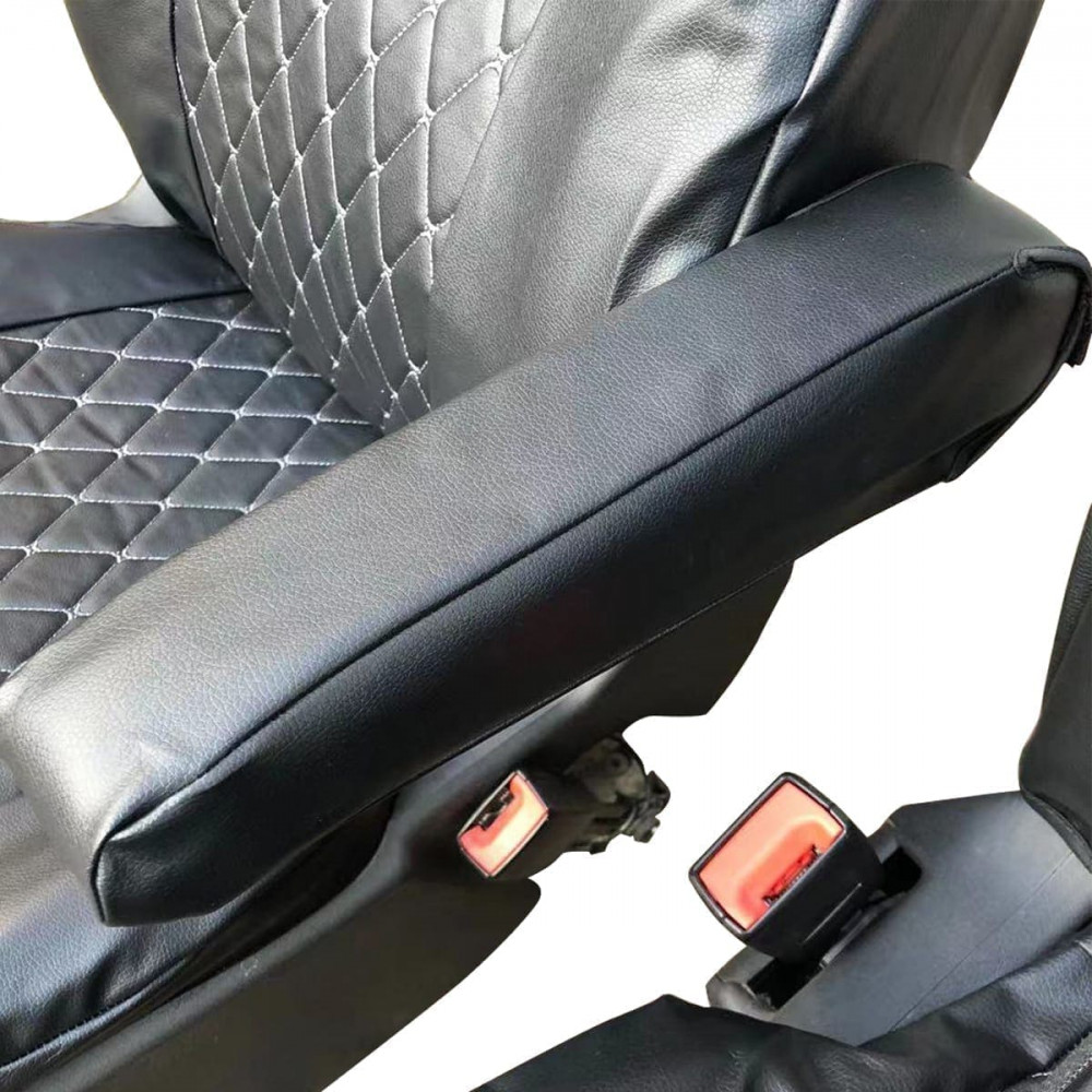 Ford Transit Custom 2013-ON Tailored Diamond Quilted Leather Seat Covers