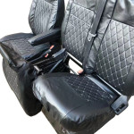 Ford Transit Custom 2013-ON Tailored Diamond Quilted Leather Seat Covers