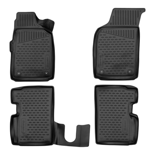 3D Rubber Tray Floor Mats Tailored for Fiat 500 07-ON