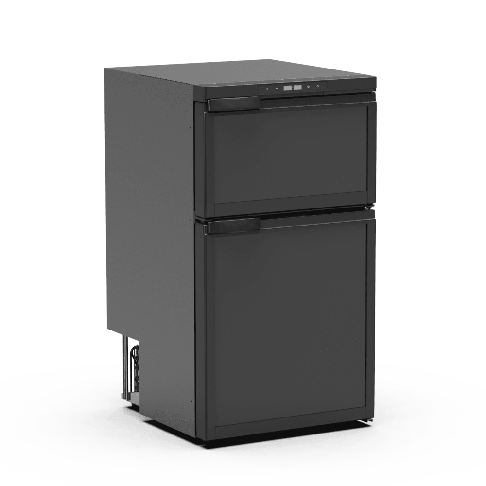 Cool Mate 80L 12v Black Dual Fridge Cooler Refrigerator Freezer For Camper Van Motorhome