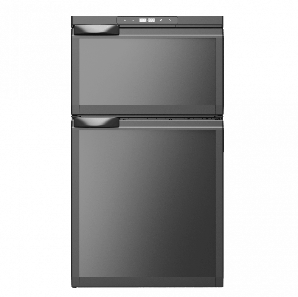 Cool Mate 80L 12v Black Dual Fridge Cooler Refrigerator Freezer For Camper Van Motorhome