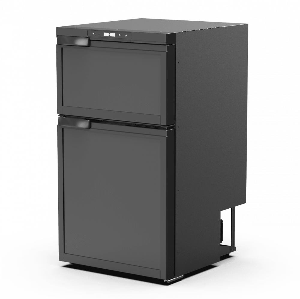 Cool Mate 80L 12v Black Dual Fridge Cooler Refrigerator Freezer For Camper Van Motorhome