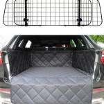 Heavy Duty Headrest Mesh Grill Pet Barrier + Luxury Quilted Boot Liner