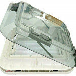 LED Sky Light Crystal Dome Roof Vent Shower Hatch for Camper, Caravan 580x580mm