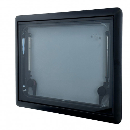 Top Hinged Flush Cassette Camper Flat Window with Black out Blinds and Fly Net Screens