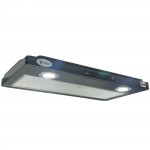 Shield Autocare© 12v Camper Exhaust Cooker Hood 2x downlights Black Stainless Steel