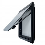 Top Hinged Flush Cassette Camper Flat Window with Black out Blinds and Fly Net Screens
