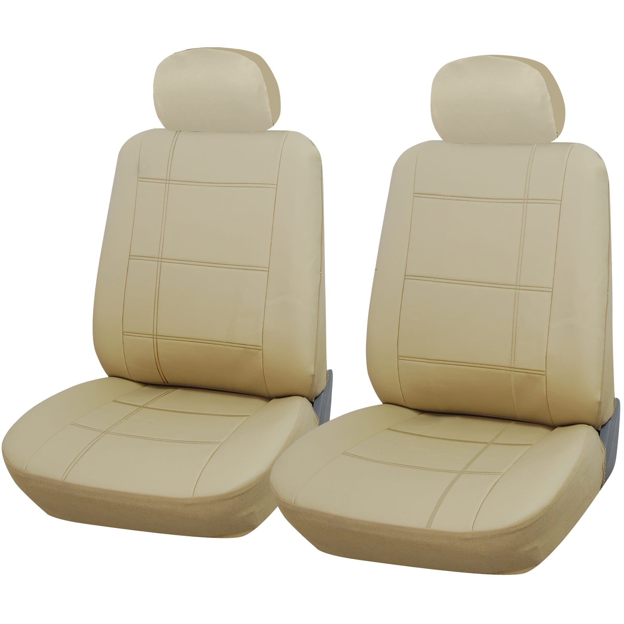 Real Leather Look 9pc Full Car Seat Cover Set - Image 5