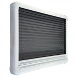 white camper van blind built in fly net