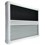 white camper van blind fly net black out blind integrated