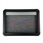 flat campervan window with black blind fly net 4