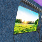 ocean blue 4 way stretch carpet van lining