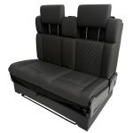 black campervan rock and roll bed 34 quarter quilted leather 13