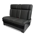 black campervan rock and roll bed 34 quarter quilted leather 14
