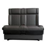 black campervan rock and roll bed 34 quarter quilted leather 15
