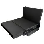 black campervan rock and roll bed 34 quarter quilted leather 7