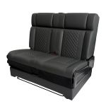 black campervan rock and roll bed 34 quilted leather