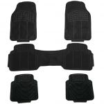 5 piece universal rubber car mats set front back