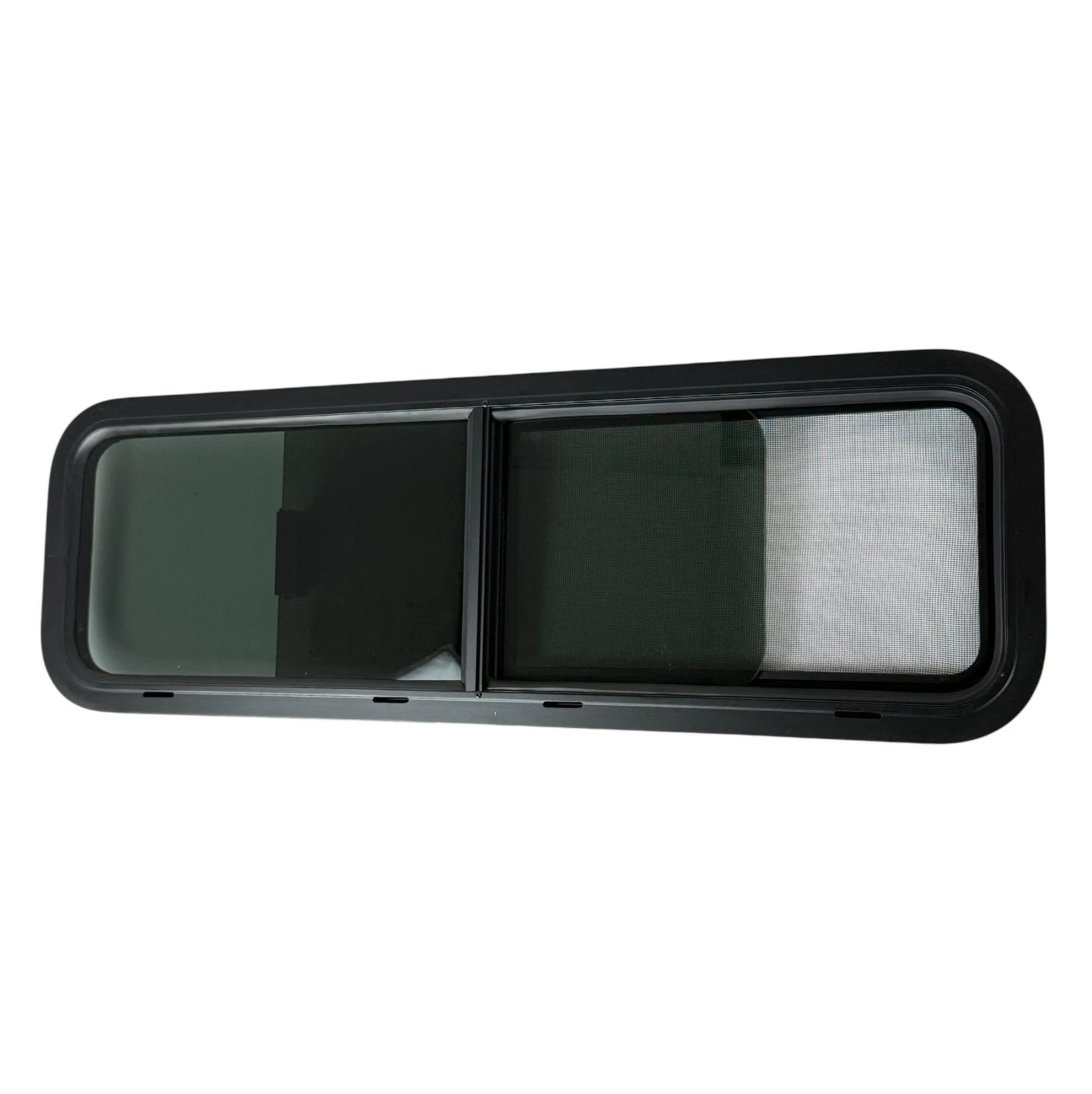 840mm x 255mm slim letterbox sliding van window blind flynet 2