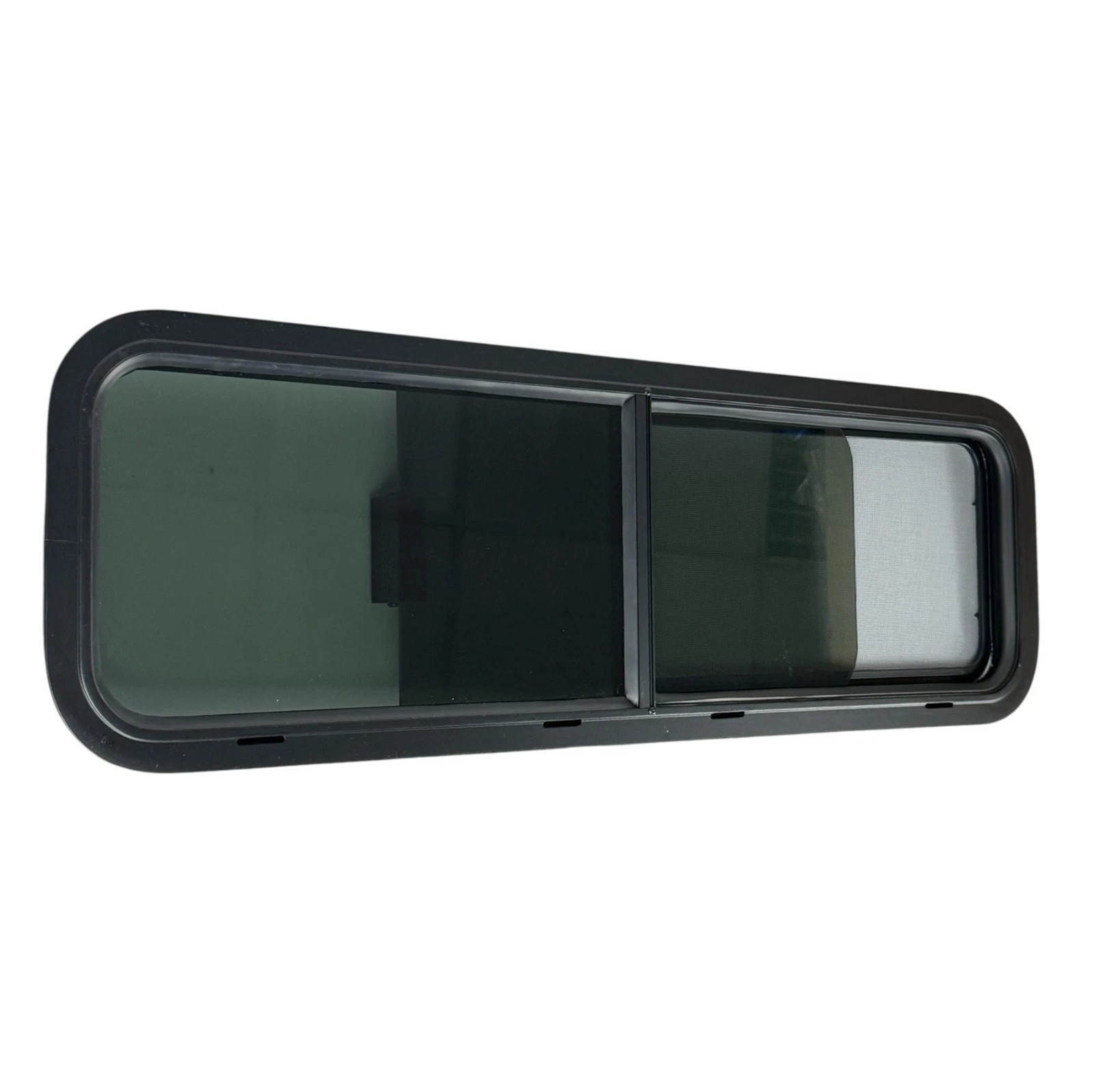 840mm x 255mm slim letterbox sliding van window blind flyne 3