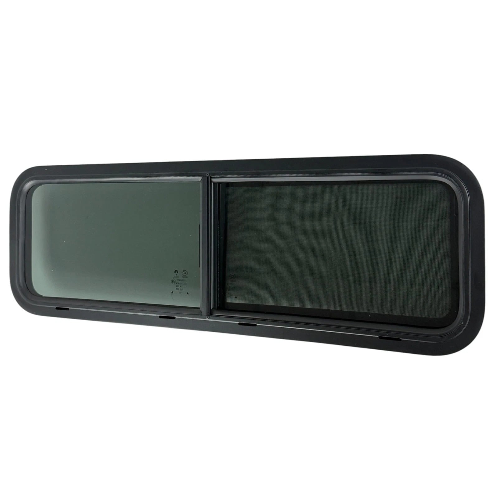 840mm x 255mm slim letterbox sliding van window blind flyne 4