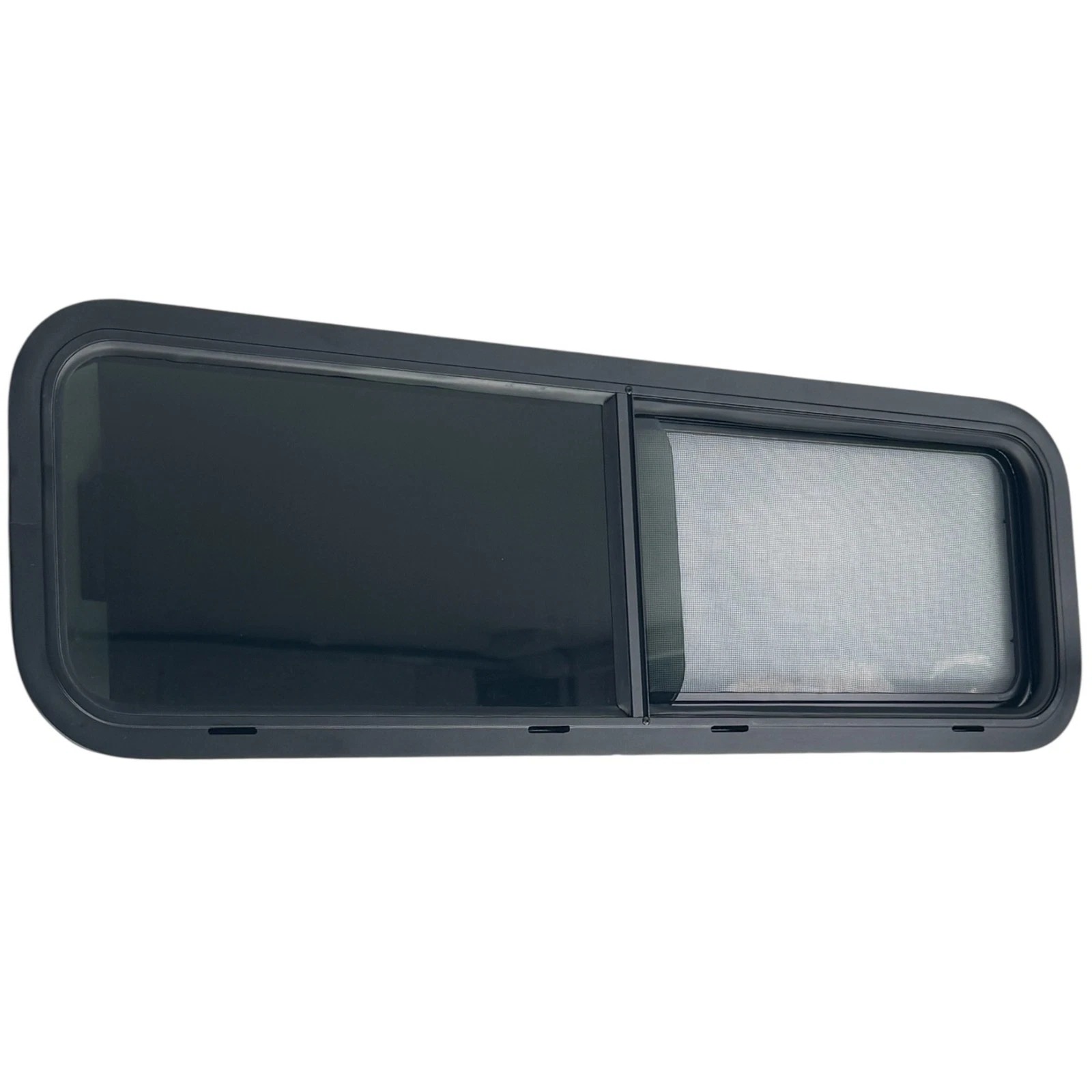 840mm x 255mm slim letterbox sliding van window blind flynet 8