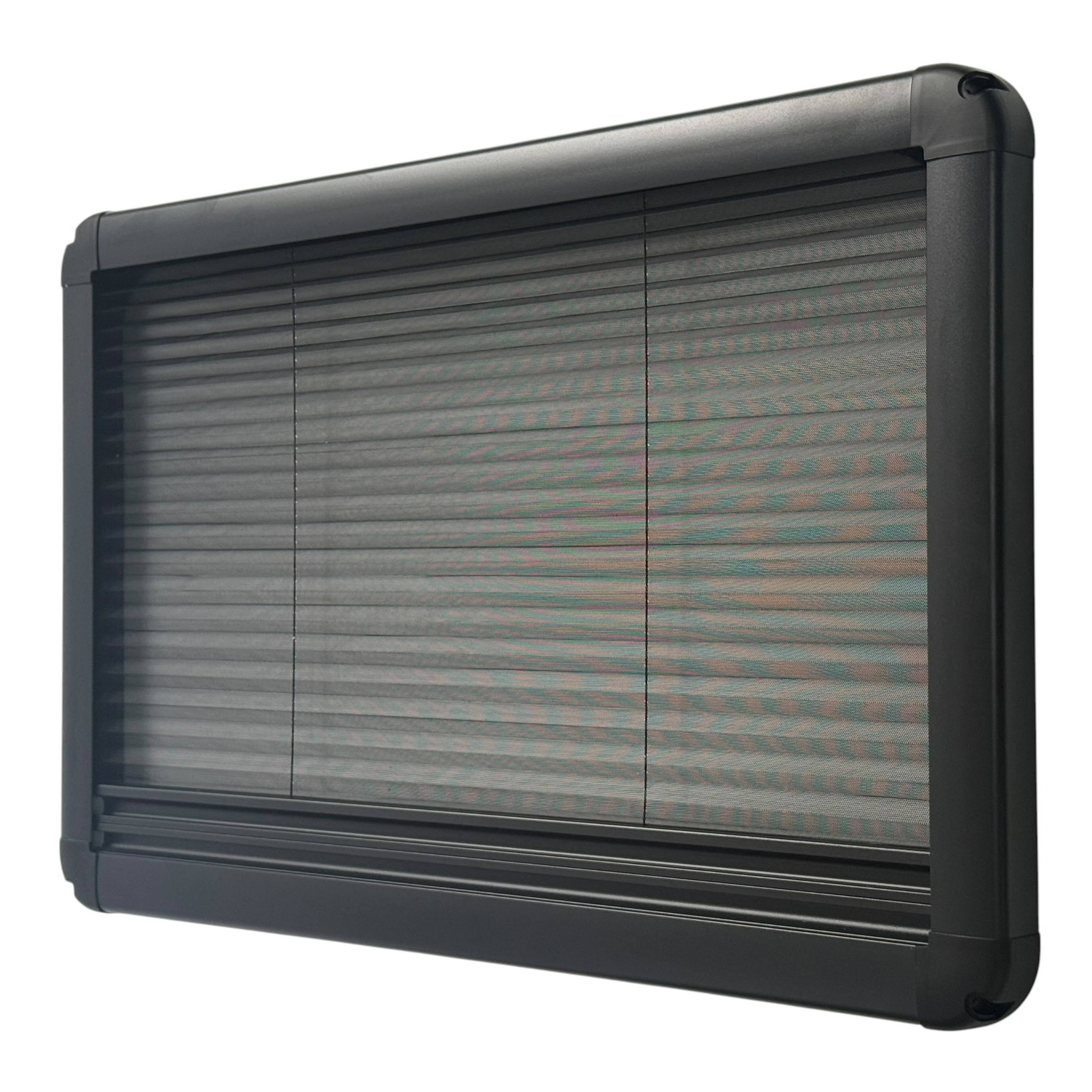 curved round black van conversion window blind 10