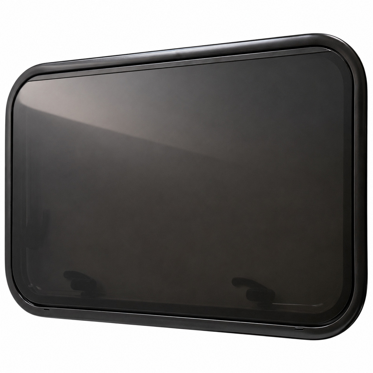 curved round black van conversion window blind 3
