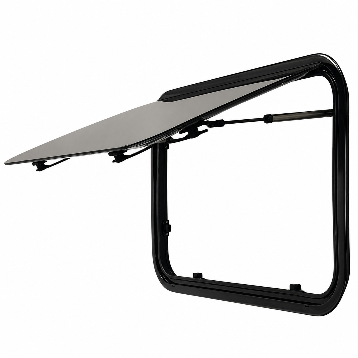 curved round black van conversion window blind 5